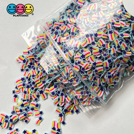 Shooting Star Fimo Fake Clay Sprinkles Blue Stars Fireworks 4Th Of July Confetti Funfetti Sprinkle