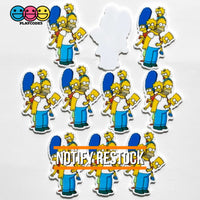 Simpsons Family Homer Doughnut Theme Planar Donut Decoden Planars 10Pcs Simpsons Family
