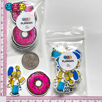 Simpsons Family Homer Doughnut Theme Planar Donut Decoden Planars 10Pcs