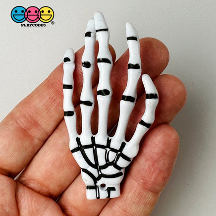 Skeleton Hands White & Glow-In-The-Dark Boney Plastic Party Favors With Holes Charm Halloween