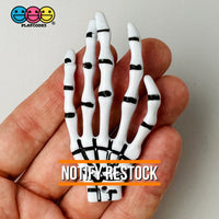 Skeleton Hands White & Glow-In-The-Dark Boney Plastic Party Favors With Holes Charm Halloween