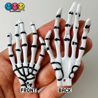 Skeleton Hands White & Glow-In-The-Dark Boney Plastic Party Favors With Holes Charm Halloween