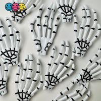 Skeleton Hands White & Glow-In-The-Dark Boney Plastic Party Favors With Holes Charm Halloween