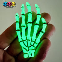 Skeleton Hands White & Glow-In-The-Dark Boney Plastic Party Favors With Holes Charm Halloween