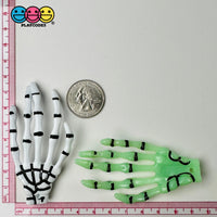 Skeleton Hands White & Glow-In-The-Dark Boney Plastic Party Favors With Holes Charm Halloween