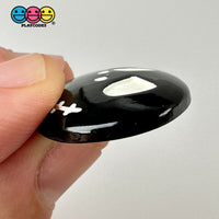 Skull Face Black Stitched Mouth Charm Skeleton Halloween Cabochons 10 Pcs