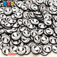 Skull Face Black White Skeleton Fimo Slices Polymer Clay Fake Sprinkles Halloween 10/5Mm 10 Mm / 20