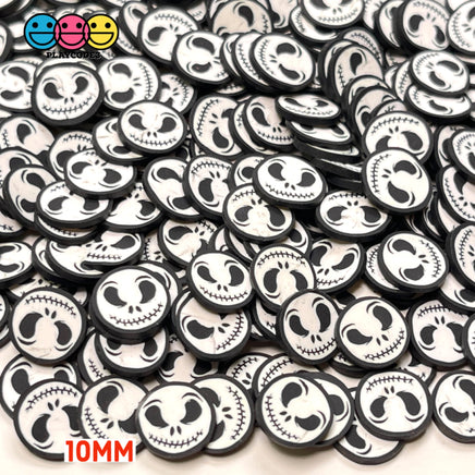 Skull Face Black White Skeleton Fimo Slices Polymer Clay Fake Sprinkles Halloween 10/5Mm 10 Mm / 20