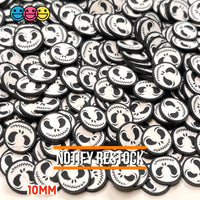Skull Face Black White Skeleton Fimo Slices Polymer Clay Fake Sprinkles Halloween 10/5Mm 10 Mm / 20
