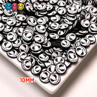 Skull Face Black White Skeleton Fimo Slices Polymer Clay Fake Sprinkles Halloween 10/5Mm Sprinkle