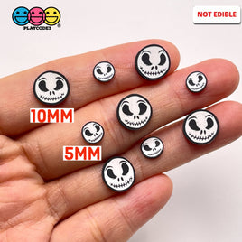 Skull Face Black White Skeleton Fimo Slices Polymer Clay Fake Sprinkles Halloween 10/5Mm Sprinkle