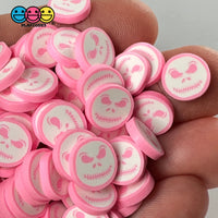 Skull Face Pink White Skeleton Jack Skellington Halloween 5Mm/10Mm Fake Clay Sprinkles Decoden Fimo