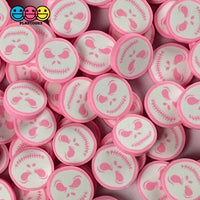 Skull Face Pink White Skeleton Jack Skellington Halloween 5Mm/10Mm Fake Clay Sprinkles Decoden Fimo