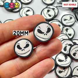 Skull Face Stitch Mouth Large Fimo Slices Fake Sprinkles Halloween Decoden Funfetti 20Mm Sprinkle