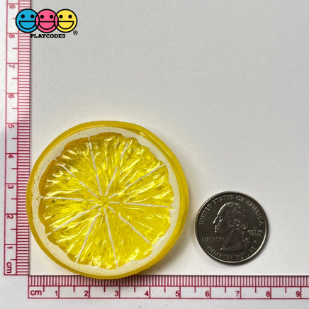 Slice Citrus Fruit Charms Faux Fruits Slices Lemon Orange Lime Plastic Not Bendable Translucent Fake