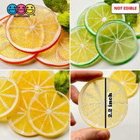 Slice Fruit Charms Faux Fruits Slices Orange Lemon Lime Decoden Fake Food 10Pcs