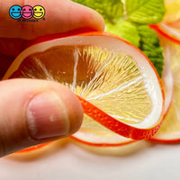 Slice Fruit Charms Faux Fruits Slices Orange Lemon Lime Decoden Fake Food 10Pcs