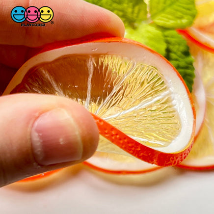 Slice Fruit Charms Faux Fruits Slices Orange Lemon Lime Decoden Fake Food 10Pcs
