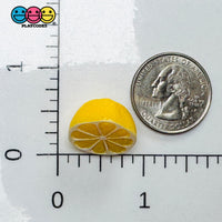 Sliced Whole Lemon Charms Fake Food Miniatures Cabochons Decoden Charm 10 pcs Charm