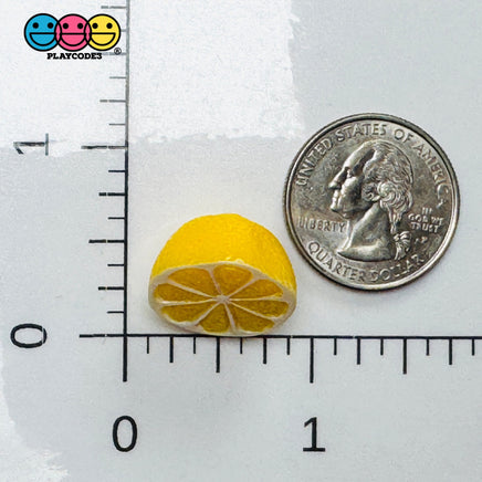 Sliced Whole Lemon Charms Fake Food Miniatures Cabochons Decoden Charm 10 pcs Charm