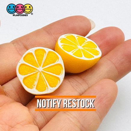 Sliced Whole Lemon Charms Fake Food Miniatures Cabochons Decoden Charm 10 pcs Charm