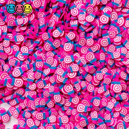 Small Lollipop Swirl Hot Pink Fake Polymer Clay Sprinkles Fimo Sprinkle Funfetti 20 Grams