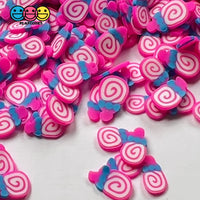 Small Lollipop Swirl Hot Pink Fake Polymer Clay Sprinkles Fimo Sprinkle Funfetti