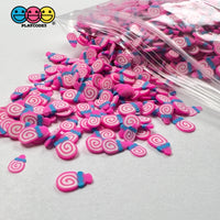Small Lollipop Swirl Hot Pink Fake Polymer Clay Sprinkles Fimo Sprinkle Funfetti