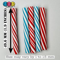 Small Peppermint Candy Mini Sticks 4Th Of July Fake Cabochons Decoden Charm 10 Pcs