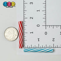 Small Peppermint Candy Mini Sticks 4Th Of July Fake Cabochons Decoden Charm 10 Pcs