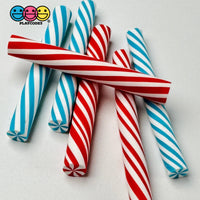 Small Peppermint Candy Mini Sticks 4Th Of July Fake Cabochons Decoden Charm 10 Pcs