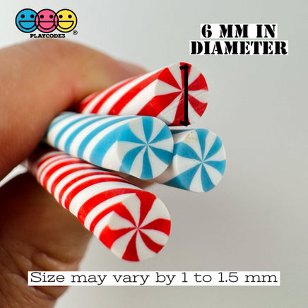 Small Peppermint Candy Mini Sticks 4Th Of July Fake Cabochons Decoden Charm 10 Pcs