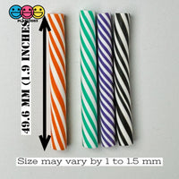 Small Peppermint Candy Sticks Halloween Orange Black Green Purple Fake Cabochons Decoden Charm 12