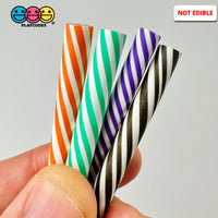 Small Peppermint Candy Sticks Halloween Orange Black Green Purple Fake Cabochons Decoden Charm 12