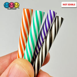 Small Peppermint Candy Sticks Halloween Orange Black Green Purple Fake Cabochons Decoden Charm 12