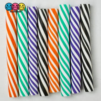 Small Peppermint Candy Sticks Halloween Orange Black Green Purple Fake Cabochons Decoden Charm 12