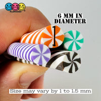 Small Peppermint Candy Mini Sticks Halloween Orange Black Green Purple Fake Cabochons Decoden Charm