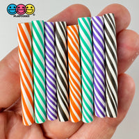 Small Peppermint Candy Sticks Halloween Orange Black Green Purple Fake Cabochons Decoden Charm 12