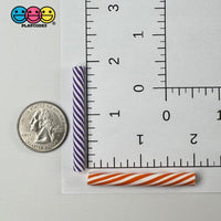 Small Peppermint Candy Mini Sticks Halloween Orange Black Green Purple Fake Cabochons Decoden Charm