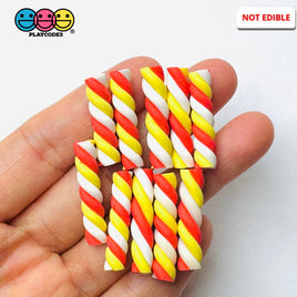 Small Short Fake Candy Corn Twist Cabochons Decoden Charm 10 pcs PLAYCODE3 Charm