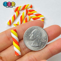 Small Short Fake Candy Corn Twist Cabochons Decoden Charm 10 pcs PLAYCODE3 Charm