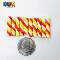 Small Short Fake Candy Corn Twist Cabochons Decoden Charm 10 pcs PLAYCODE3 Charm