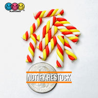 Small Short Fake Candy Corn Twist Cabochons Decoden Charm 10 pcs PLAYCODE3 Charm