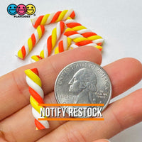 Small Short Fake Candy Corn Twist Cabochons Decoden Charm 10 pcs PLAYCODE3 Charm