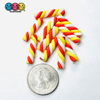 Small Short Fake Candy Corn Twist Cabochons Decoden Charm 10 pcs PLAYCODE3 Charm