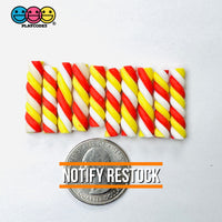 Small Short Fake Candy Corn Twist Cabochons Decoden Charm 10 pcs PLAYCODE3 Charm
