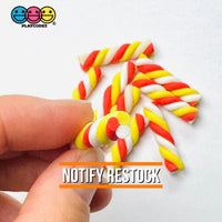 Small Short Fake Candy Corn Twist Cabochons Decoden Charm 10 pcs PLAYCODE3 Charm