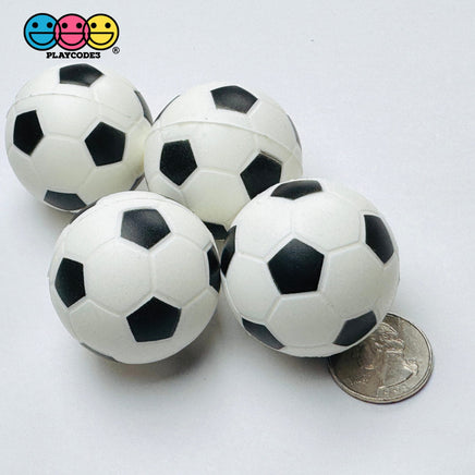 3D Small Stress Relief Ball Squish Foam Light Weight Sports Basketball Soccer Baseball Football Charm 4 pcs PLAYCODE3