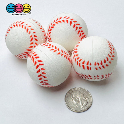 3D Small Stress Relief Ball Squish Foam Light Weight Sports Basketball Soccer Baseball Football Charm 4 pcs PLAYCODE3