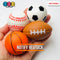 3D Small Stress Relief Ball Squish Foam Light Weight Sports Basketball Soccer Baseball Football Charm 4 pcs PLAYCODE3